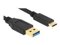 USB kabel - USB typ A (M) do 24 pin USB-C (M) - USB 3.2 Gen 1 - 2 m - černá