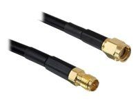 Prodlužovací anténní kabel - RP-SMA (M) do RP-SMA (F) - 2 m - černá