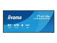 iiyama ProLite LH9252UWS-B1AG - 92" Třída úhlopříčky displej LCD plochý panel - digital signage - s vestavěný přehrávač médií SoC - Android - 5K UHD (2160p) 5120 x 2160 - černý rám s matným povrchem