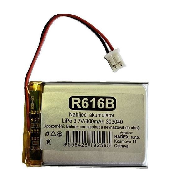 Nabíjecí baterie LiPo 3,7V/300mAh 303040 HADEX