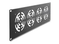 Delock 19  3U Rack Cover for 4 fans 92 x