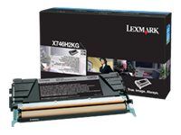 Vysoká výtěžnost - černá - originální - kazeta s barvivem LCCP - pro Lexmark X746de, X748de, X748de LDS, X748de Statoil, X748dte