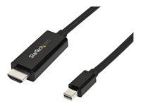 mDP to HDMI Adapter with Built-in Cable - Black - 3 m (10 ft.) - Ultra HD 4K 30Hz (MDP2HDMM3MB) - Kabel adaptéru - Mini DisplayPort s piny (male) do HDMI s piny (male) - 3 m - černá - podporuje 4K