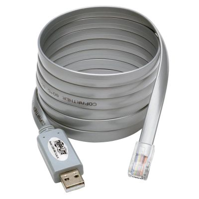 Adaptér USB-A / RJ45, kompatibilní s Cisco, 250Kb/s (Samec/Samec), šedý kabel 1.83m