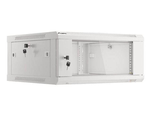 Lanberg racková skříň 19" pro montáž na stěnu 4u/600x600 (flat pack) V2 šedá