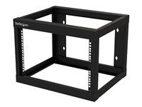19 Inch Wallmount Rack (RK619WALLO) - Rozvaděč stojanový open frame - 2 pozice - montáž na stěnu - černá - 6U - 19"