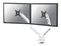 Montážní sada (kloubové rameno) - plný pohyb - pro 2 monitory - hliník - bílá - velikost obrazovky: 17"-32" - upevnitelné na stůl
