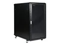 4 Post Adjustable Depth (5.5" to 28.7") - 1768 lb capacity - 19 inch Portable Network Equipment Enclosure on wheels/casters (RK2236BKF) - Rozvaděč stojanový - 22U - pro P/N: CABCAGENUTS6, CABSCREWM52, CABSCREWSM6, CABSCRWM520, CABSCRWM620, CABSCRWS1224
