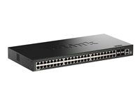D-Link SmartPro DGS-1530-52 - Přepínač - inteligentní - 48 x 10/100/1000 + 4 x 10 Gigabit SFP+ - desktop, Lze montovat do rozvaděče