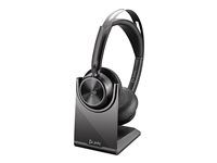 Náhlavní souprava - náhlavní - Bluetooth - bezdrátový - odstranění šumu - UBS-C přes adaptér Bluetooth, USB-A přes adaptér Bluetooth - černá - s nabíjecí stojan - certifikováno pro Zoom, certifikováno pro Microsoft Teams