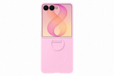 Samsung Silikonový magnetický kryt s držákem na prst pro Galaxy Z Flip8, Pink
