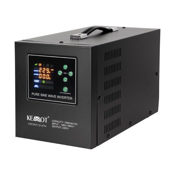 Zdroj záložní KEMOT PROsinus-1500-LFP4 12V 230V 1500VA 1050W Black URZ3427-12-LFP4
