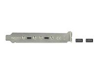 Panel USB - 20 pin USB 3.1 header (M) do USB-C (F) - 20 V - 3 A - 50 cm - černá