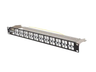 Patch panel prázdný 48 portů 1U 19" ftp pro moduly keystone černý lanberg