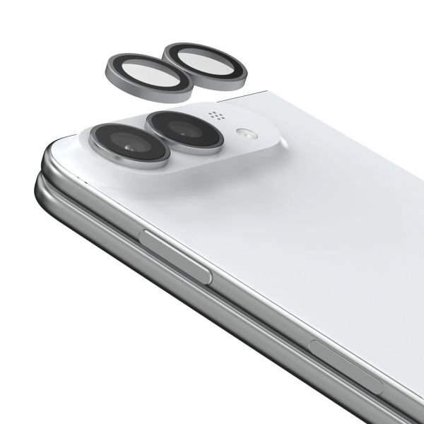 Glass Elite Anti-Reflective Camera Rings pre Apple iPhone Duo – strieborná