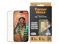 PanzerGlass ochranné sklo Apple iPhone 15 Pro Max s filtrem proti modrému světlu a antireflexní úpravou
