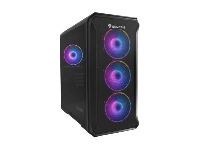 Počítačová skříň Genesis IRID 503 ARGB V2/Micro Tower/Transpar./Černá