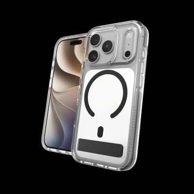 Puzdro Santa Cruz s výklopným stojanom a krytom fotoaparátu Button Cover pre Apple iPhone 18 Pro / 17 Pro - Black