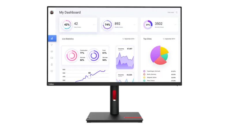 Lenovo ThinkVision/T32p-30/31,5"/IPS/4K UHD/60Hz/6ms/Black/3R