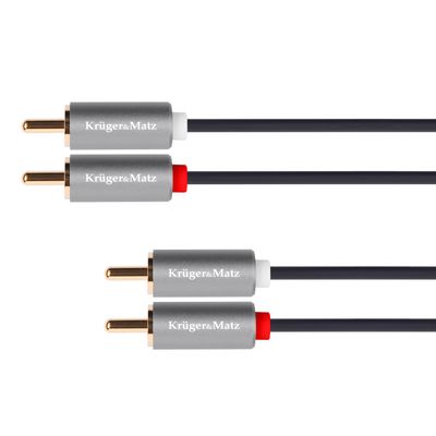 Kabel 2x Cinch konektor/2x Cinch konektor 1,8m KRUGER & MATZ KM1209 Basic