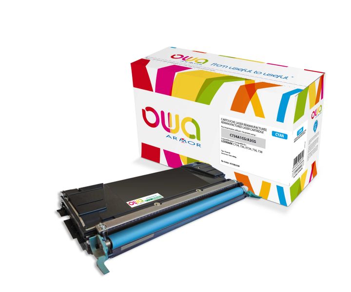 OWA Armor toner kompatibilní s Lexmark C734A1CG, 6000st, modrá/cyan