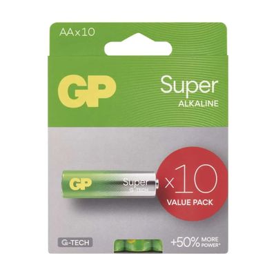 Baterie AA (R6) alkalická GP Super 10ks