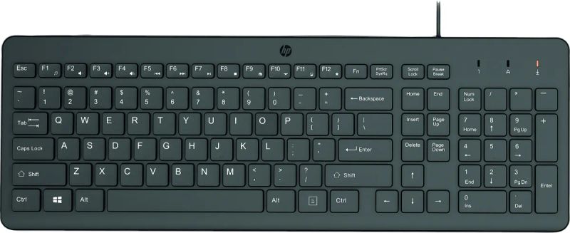 HP 150/Drátová USB/UK layout/Černá