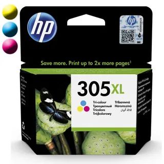 HP 305XL, Cartridge, 3YM63AE CMY