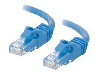 Patch kabel - RJ-45 (M) do RJ-45 (M) - 30 cm - UTP - CAT 6 - lisovaný, provedení bez hrbolků, licna - modrá