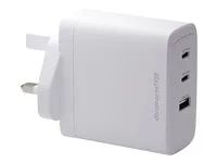 dbramante1928 re-charge IT - Sítový adaptér - 100 watt - 3 výstupní konektory (2 x USB-C, USB) - bílá - Velká Británie