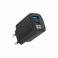 GEMBIRD Nabíječka, USB/USB-C, 30W, černá