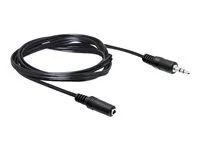 Prodlužovací šňůra audio - mini-phone stereo 3.5 mm se zdířkami (female) do mini-phone stereo 3.5 mm s piny (male) - 3 m - černá