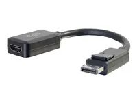 DP to HDMI Adapter - 1080p - Black - M/F - Video adaptér - DisplayPort s piny (male) do HDMI se zdířkami (female) - 20.3 cm - odstíněný - černá