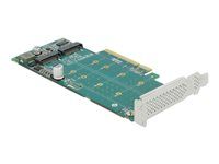 Bifurcation - Řadič úložiště - M.2 - M.2 NVMe Card - nízký profil - PCIe 4.0 x8