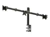 Stojan - nastavitelné rameno - pro 3 monitory - černá - velikost obrazovky: 10"-27" - stolní stojan