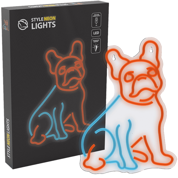 MANTA Pes buldoček, LED Neon plexi dekorace