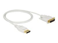 Kabel adaptéru - jeden spoj - DisplayPort (M) do DVI-D (M) - DisplayPort 1.2a - 1 m - pasivní - bílá
