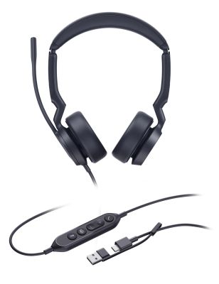 Yealink UH44 Dual Teams USB-C/A, drátová náhlavní