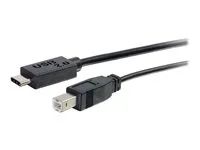 USB C 2.0 to USB B - M/M - USB kabel - USB typ B (M) do USB-C (M) - USB 2.0 - 3.05 m - černá