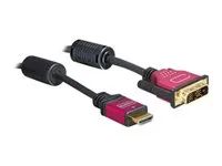 Kabel adaptéru - jeden spoj - HDMI s piny (male) do DVI-D s piny (male)