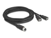 M12 Cable A-coded 8 pin female to 2 x US