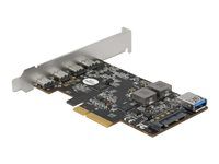 USB adaptér - PCIe 3.0 x4 nízký profil - USB-C 3.2 Gen 2 x 4 + USB 3.2 Gen 2 (vnitřní) x 1