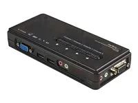 desktop KVM Switch - VGA KVM Switch - USB KVM Switch 4 Port (SV411KUSB) - Přepínač KVM / audio - 4 x KVM / zvuk - 1 místní uživatel - desktop