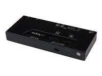 Startech 2x2 HDMI Matrix Switch with Remote - 1080p Automatic & Priority Switcher - Video Wall Auto Selector Splitter Box - Audio Out (VS222HDQ) - Spínac video/audio - desktop - pro P/N: SVA12M2NEUA, SVA12M5NA