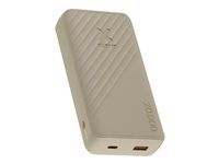 Power banka - 20000 mAh - 15 Watt - Fast Charge - 2 výstupní konektory (USB, USB-C) - hnědá
