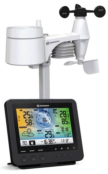 Meteostanice Bresser 5v1 s Wi-Fi a barevným displejem, černá