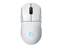 Myš - hraní - pravák a levák - optický - 8 tlačítka - bezdrátový, kabelové - 2.4 GHz, USB - přijímač USB Logitech LIGHTSPEED - bílá