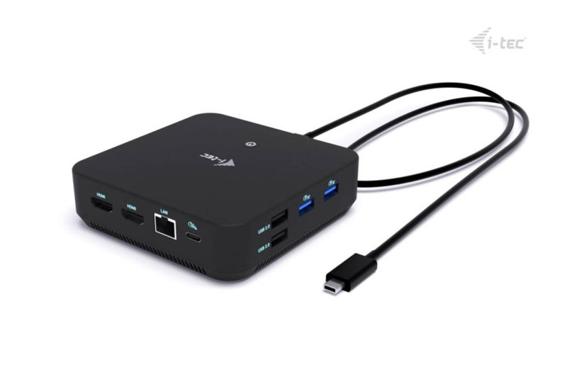 i-tec USB-C DP Dual HDMI Docking Station, Power Delivery 100W