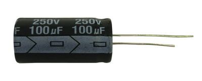 Kondenzátor elektrolytický 100M/250V 16x30-7.5 105°C rad.C