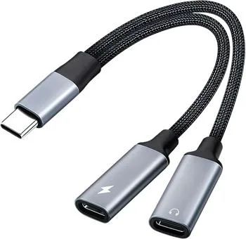 PremiumCord redukcia USB-C 2v1 pre audio a nabíjanie